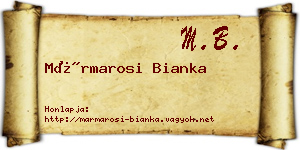Mármarosi Bianka névjegykártya