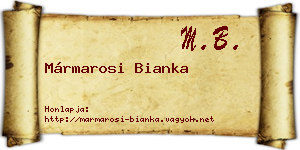 Mármarosi Bianka névjegykártya
